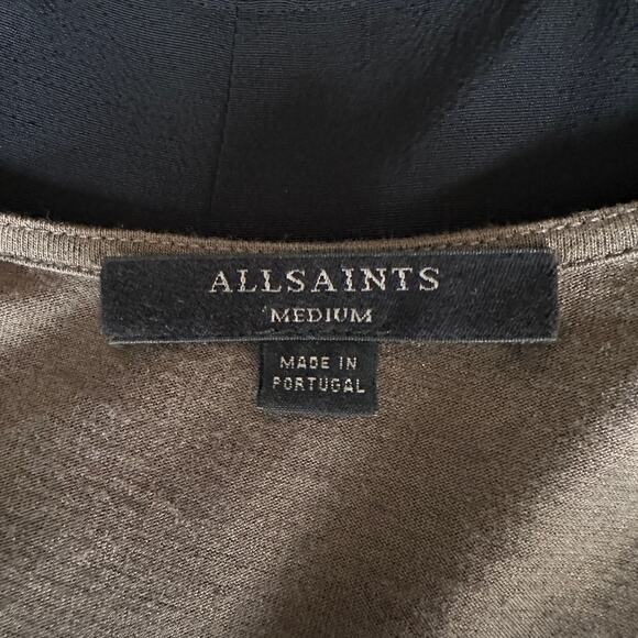 AllSaints Adria Midi Dress in Wren Brown NEW Size Medium - Picture 8 of 12